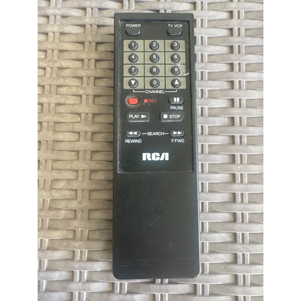 Vintage RCA TV VCR Remote Control Black Replacement Controller